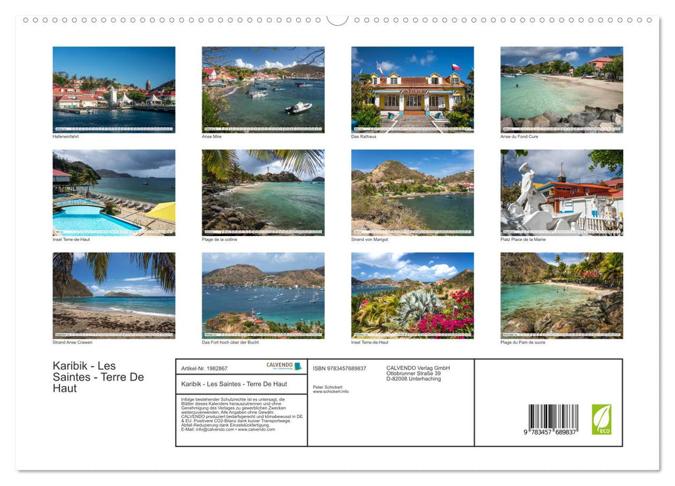 Karibik - Les Saintes - Terre De Haut (CALVENDO Premium Wandkalender 2026)
