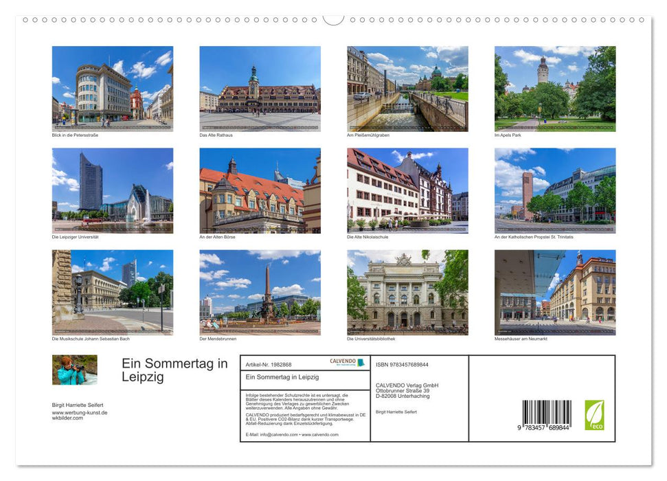 Ein Sommertag in Leipzig (CALVENDO Premium Wandkalender 2026)