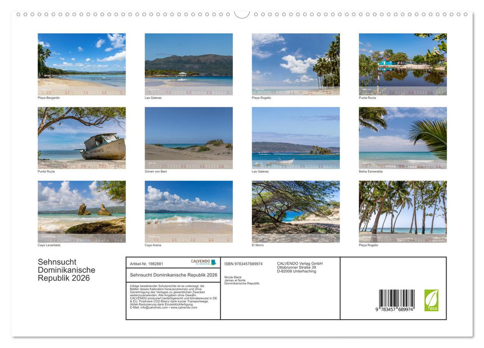 Sehnsucht Dominikanische Republik 2026 (CALVENDO Premium Wandkalender 2026)