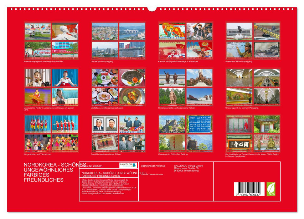 NORDKOREA - SCHÖNES UNGEWÖHNLICHES FARBIGES FREUNDLICHES (CALVENDO Premium Wandkalender 2026)