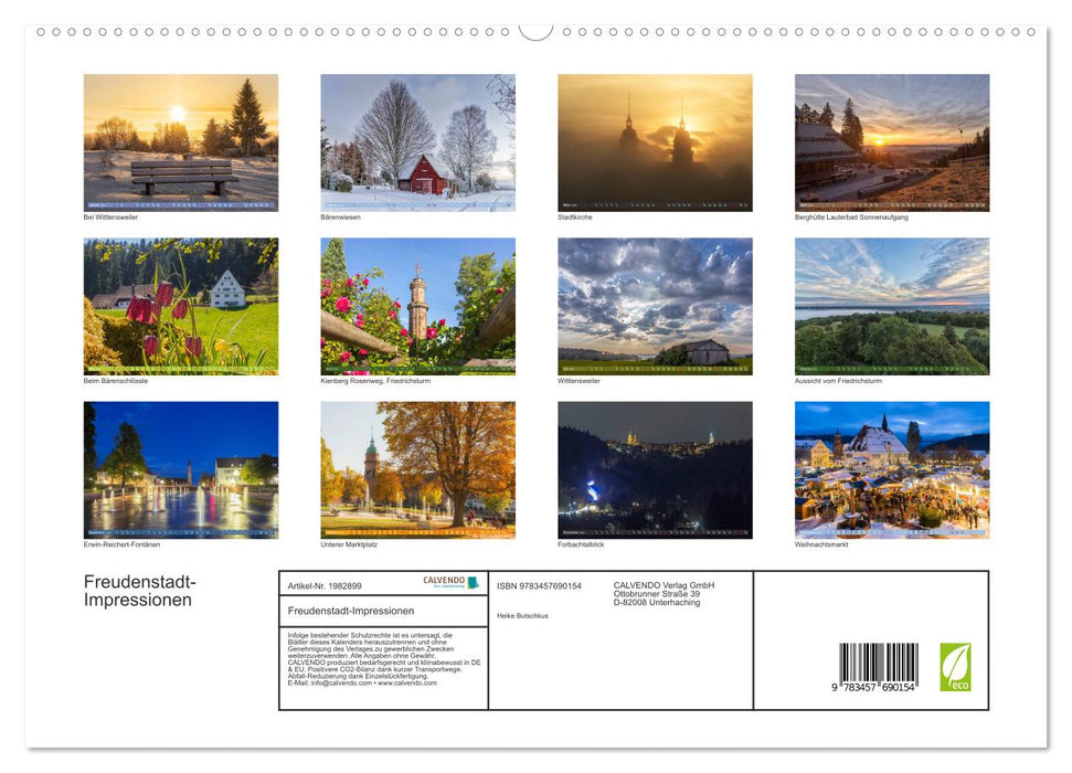 Freudenstadt-Impressionen (CALVENDO Premium Wandkalender 2026)