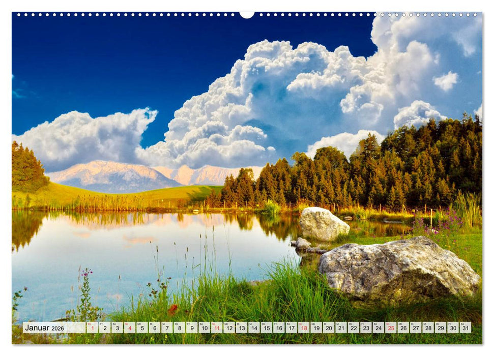 Türkisblaue Seen (CALVENDO Premium Wandkalender 2026)