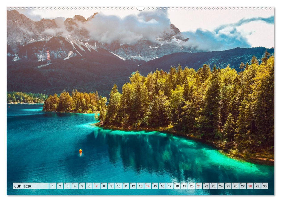 Türkisblaue Seen (CALVENDO Premium Wandkalender 2026)