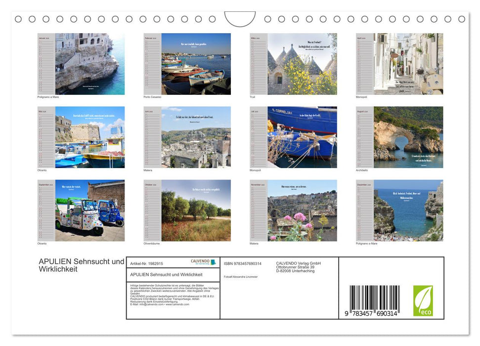 APULIEN Sehnsucht und Wirklichkeit (CALVENDO Wandkalender 2026)