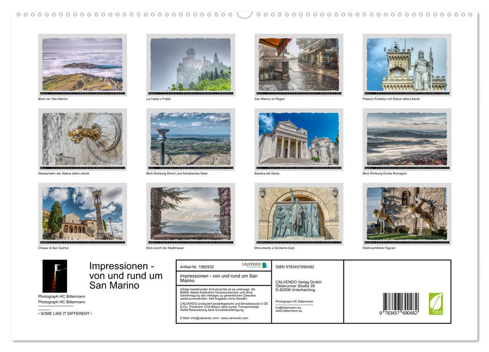 Impressionen - von und rund um San Marino (CALVENDO Premium Wandkalender 2026)