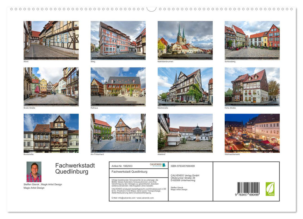 Fachwerkstadt Quedlinburg (CALVENDO Premium Wandkalender 2026)