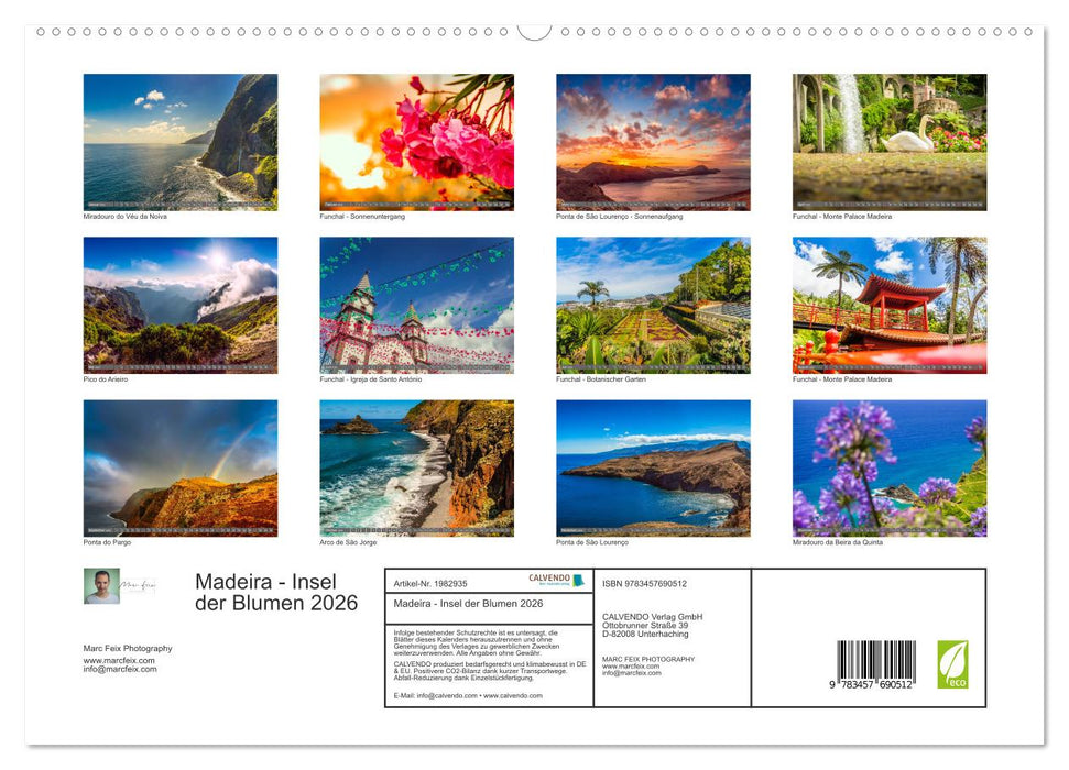 Madeira - Insel der Blumen 2026 (CALVENDO Premium Wandkalender 2026)