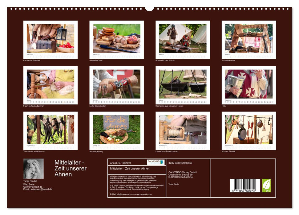 Mittelalter - Zeit unserer Ahnen (CALVENDO Premium Wandkalender 2026)