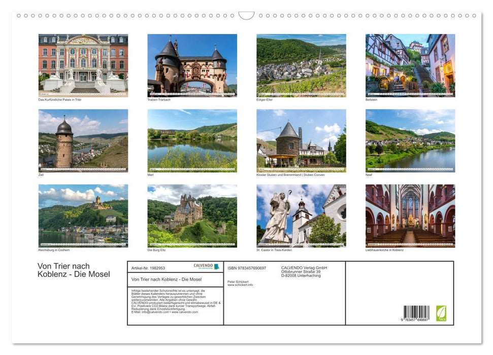 Von Trier nach Koblenz - Die Mosel (CALVENDO Wandkalender 2026)