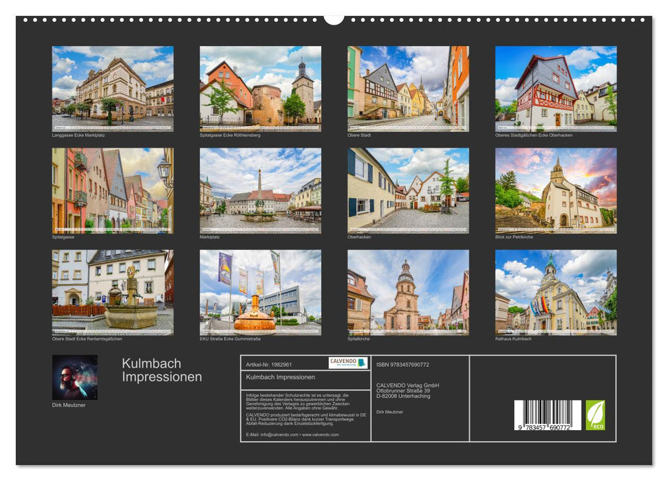 Kulmbach Impressionen (CALVENDO Premium Wandkalender 2026)