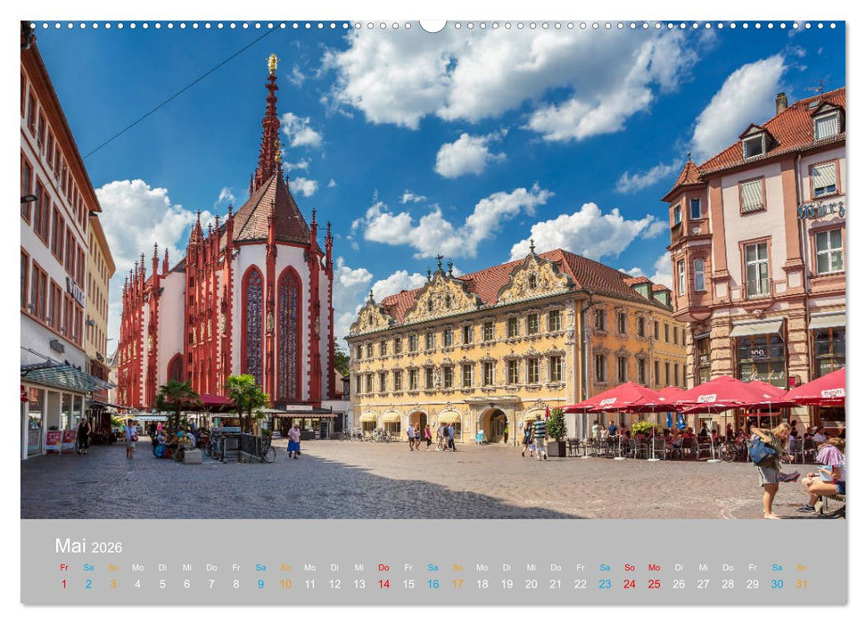 Würzburg - Stadt der Kirchen (CALVENDO Premium Wandkalender 2026)