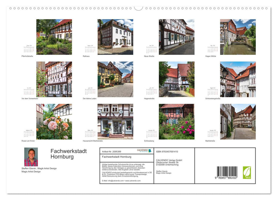 Fachwerkstadt Hornburg (CALVENDO Premium Wandkalender 2026)