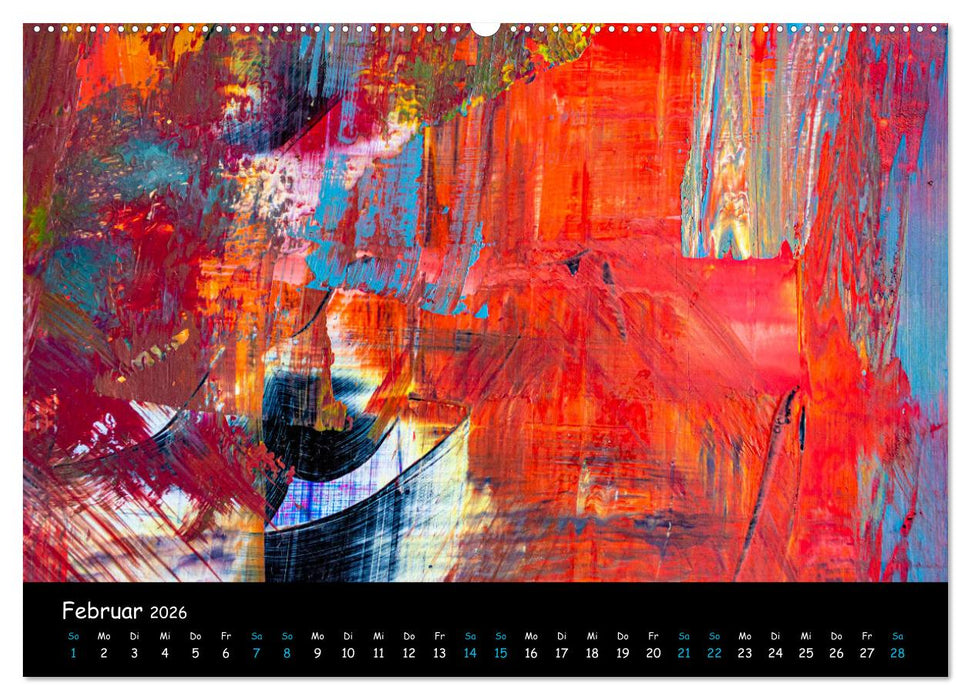 Abstraktes - Harmonie des Zufalls in Formen und Farben (CALVENDO Premium Wandkalender 2026)