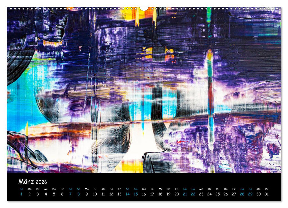 Abstraktes - Harmonie des Zufalls in Formen und Farben (CALVENDO Premium Wandkalender 2026)