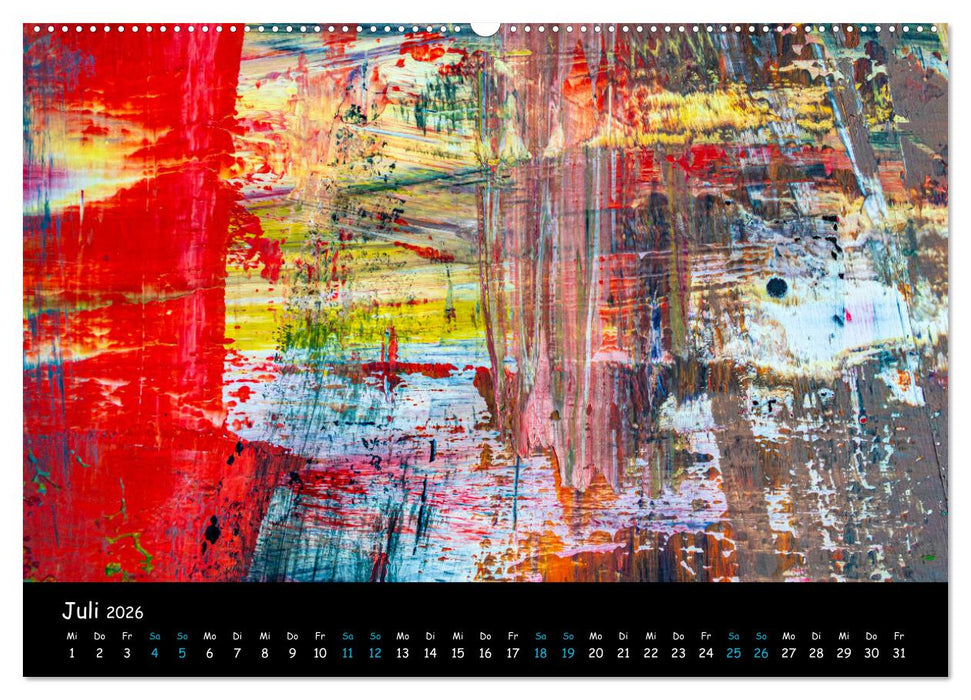 Abstraktes - Harmonie des Zufalls in Formen und Farben (CALVENDO Premium Wandkalender 2026)