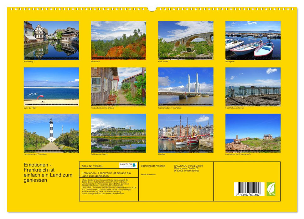Emotionen - Frankreich ist einfach ein Land zum geniessen (CALVENDO Premium Wandkalender 2026)