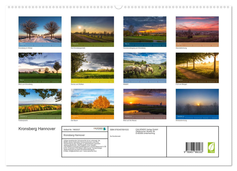 Kronsberg Hannover (CALVENDO Premium Wandkalender 2026)