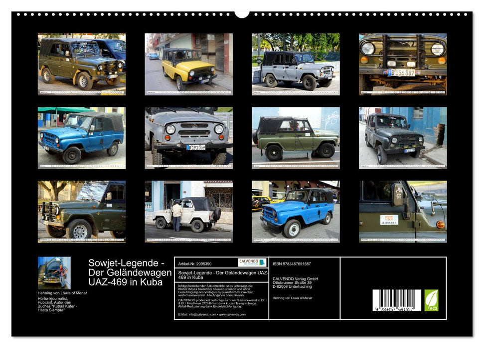 Sowjet-Legende - Der Geländewagen UAZ-469 in Kuba (CALVENDO Premium Wandkalender 2026)