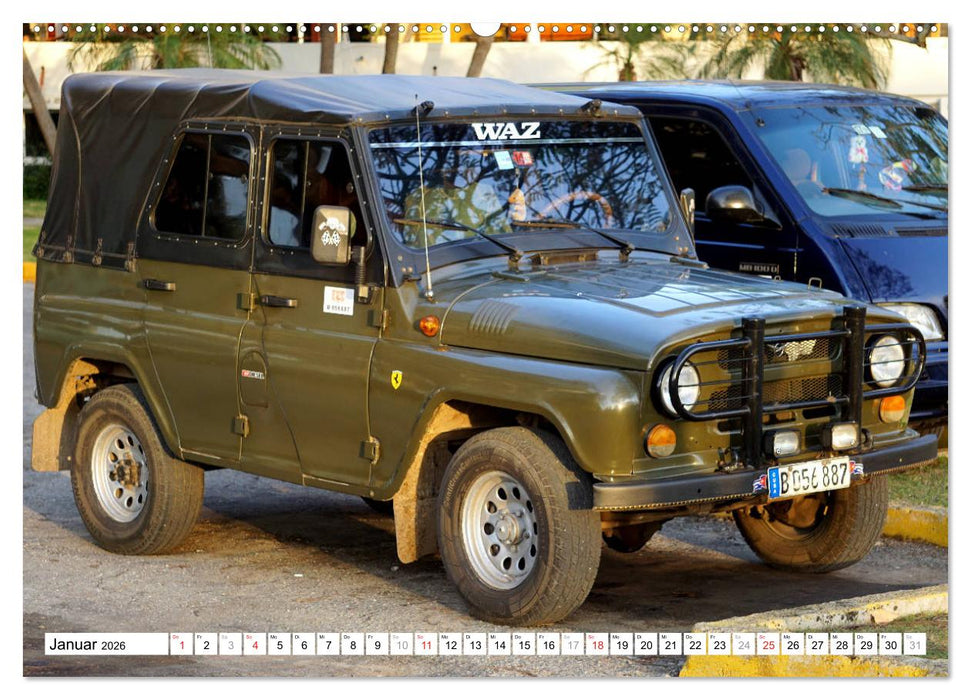 Sowjet-Legende - Der Geländewagen UAZ-469 in Kuba (CALVENDO Premium Wandkalender 2026)