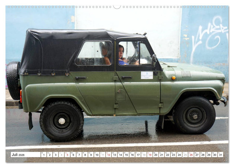 Sowjet-Legende - Der Geländewagen UAZ-469 in Kuba (CALVENDO Premium Wandkalender 2026)