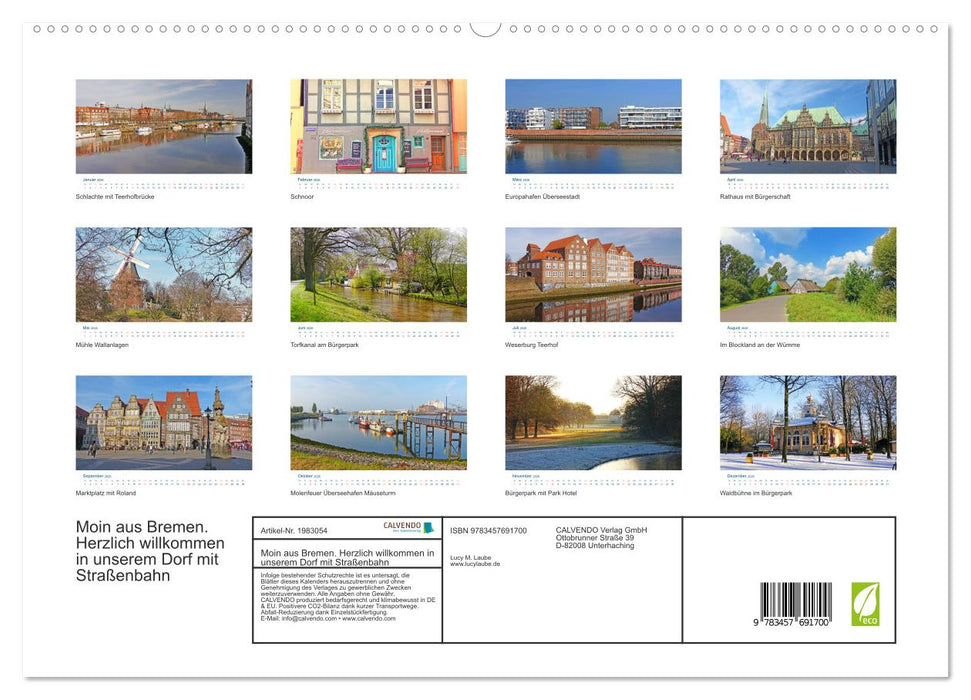 Moin aus Bremen. Herzlich willkommen in unserem Dorf mit Straßenbahn (CALVENDO Premium Wandkalender 2026)