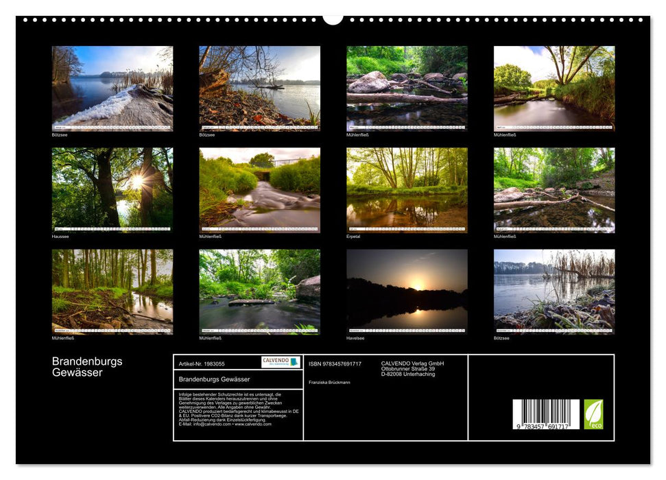 Brandenburgs Gewässer (CALVENDO Premium Wandkalender 2026)