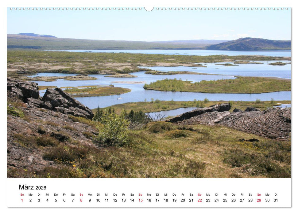 Der goldene Zirkel, Island (CALVENDO Premium Wandkalender 2026)
