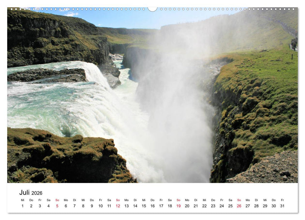 Der goldene Zirkel, Island (CALVENDO Premium Wandkalender 2026)