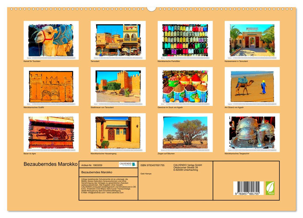 Bezauberndes Marokko (CALVENDO Premium Wandkalender 2026)