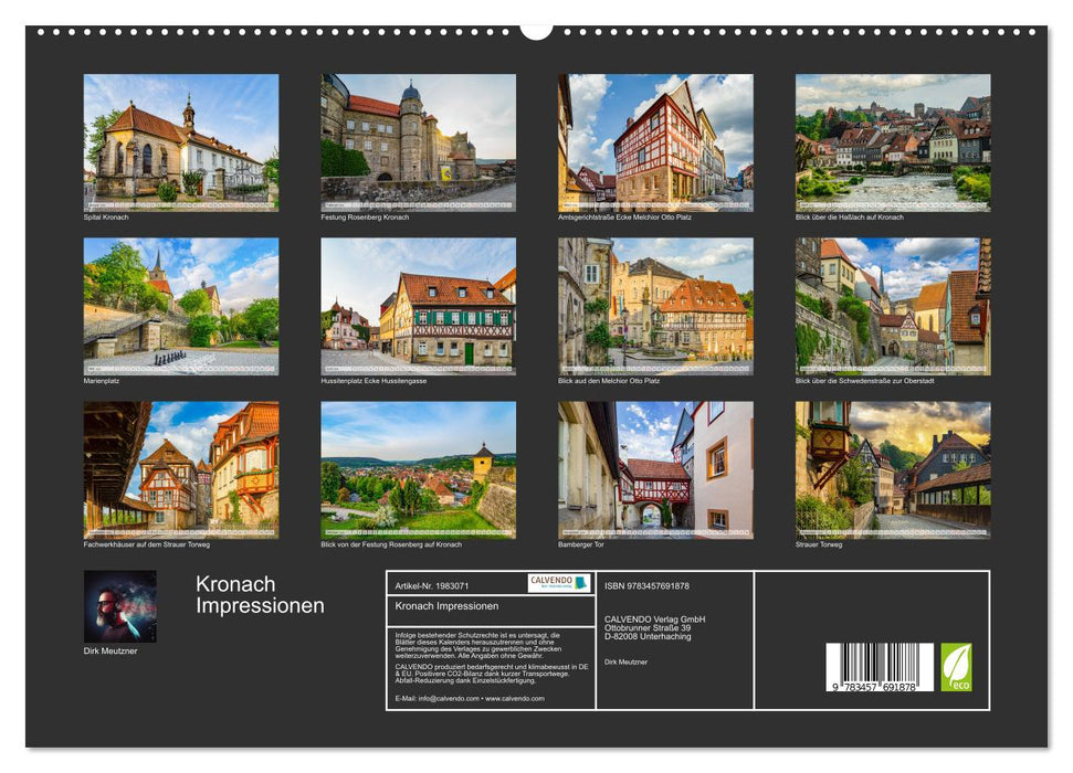 Kronach Impressionen (CALVENDO Premium Wandkalender 2026)