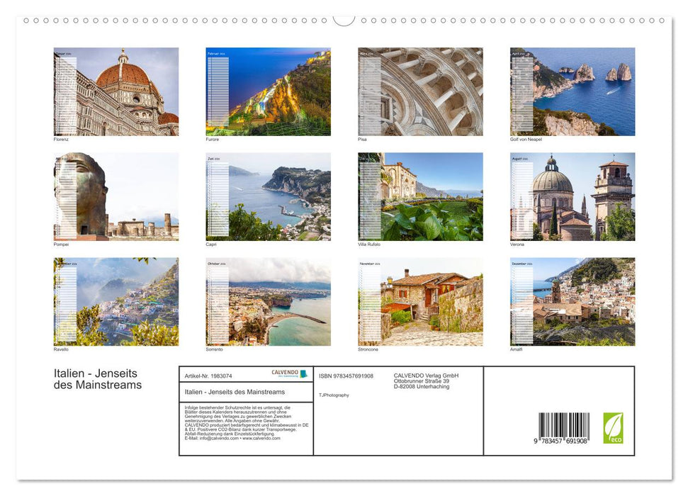 Italien - Jenseits des Mainstreams (CALVENDO Premium Wandkalender 2026)
