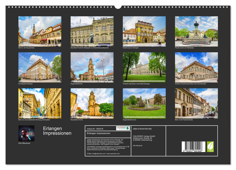 Erlangen Impressionen (CALVENDO Premium Wandkalender 2026)