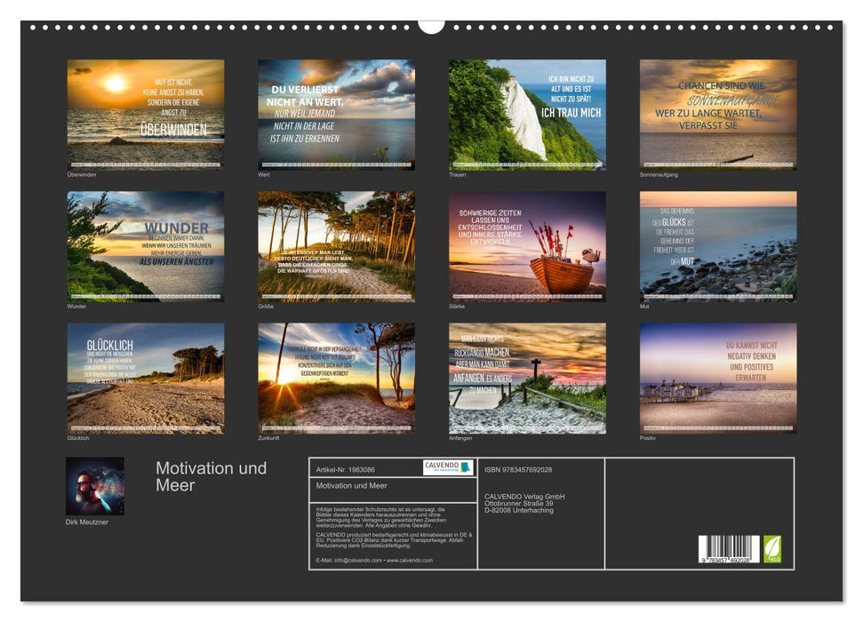 Motivation und Meer (CALVENDO Wandkalender 2026)
