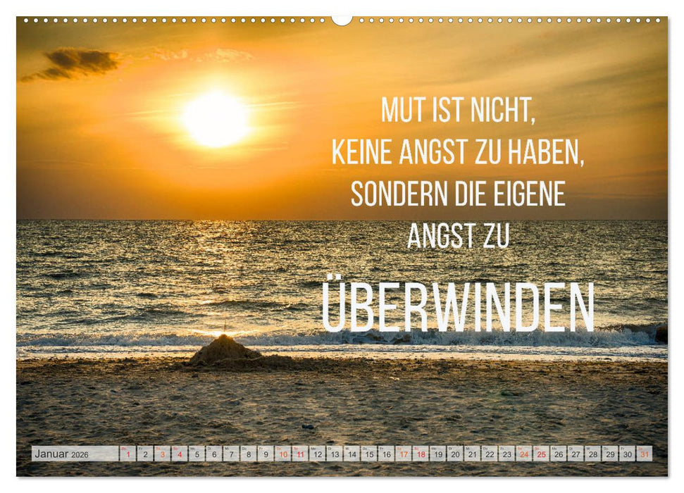 Motivation und Meer (CALVENDO Wandkalender 2026)
