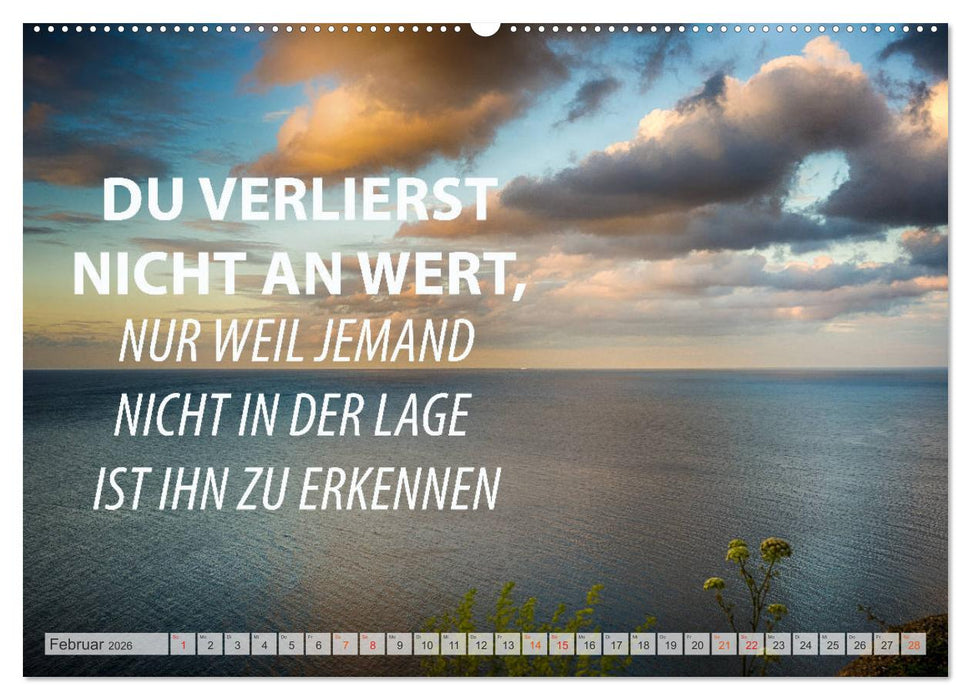 Motivation und Meer (CALVENDO Wandkalender 2026)