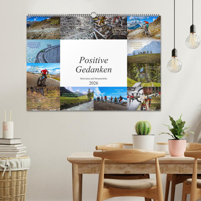 Positive Gedanken - Motivation und Mountainbike (CALVENDO Wandkalender 2026)