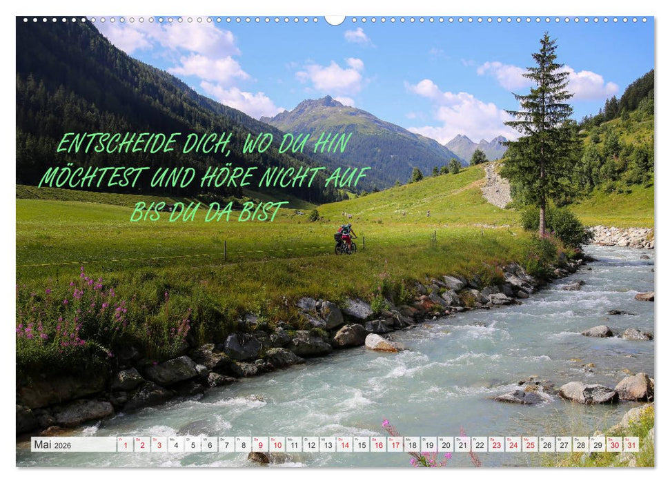Positive Gedanken - Motivation und Mountainbike (CALVENDO Wandkalender 2026)