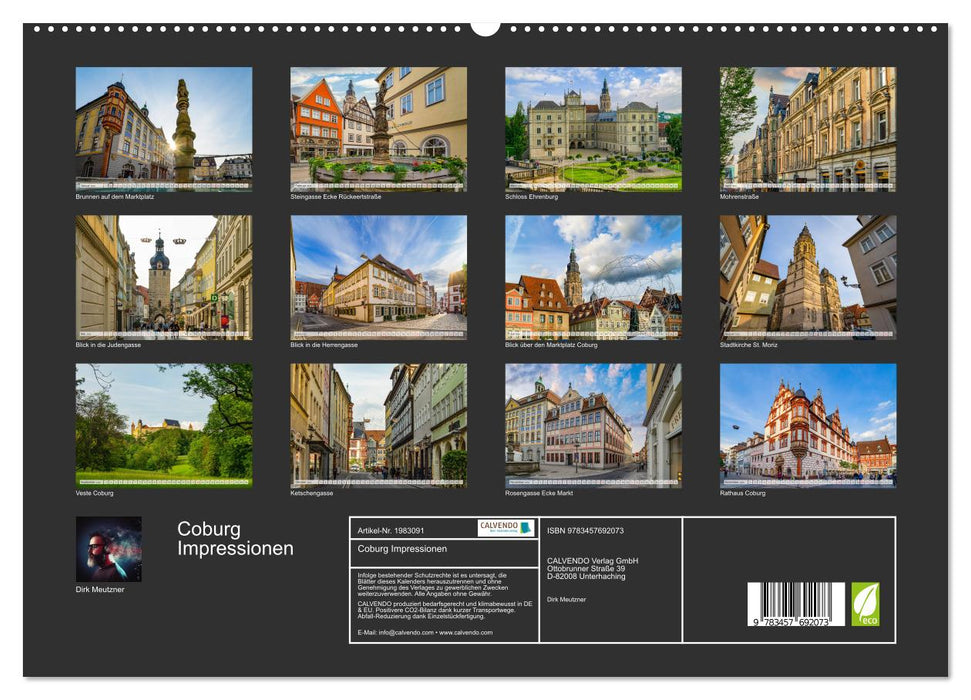 Coburg Impressionen (CALVENDO Premium Wandkalender 2026)