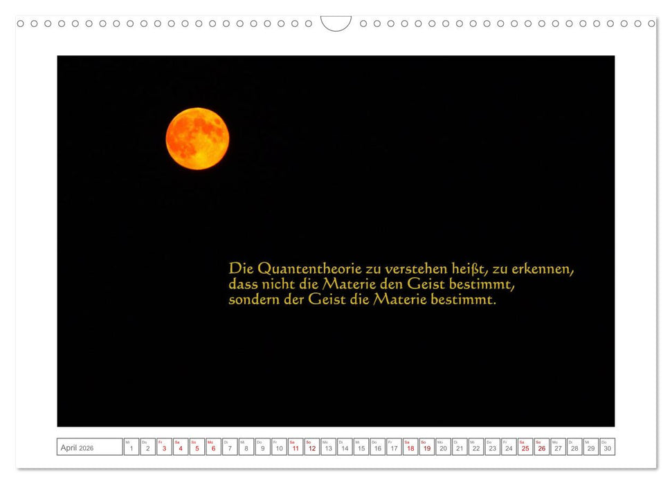 Quantenphysikalischer Nachdenk-Kalender (CALVENDO Wandkalender 2026)