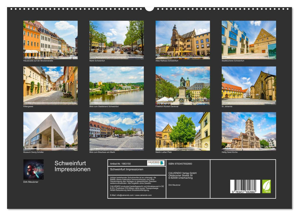 Schweinfurt Impressionen (CALVENDO Premium Wandkalender 2026)