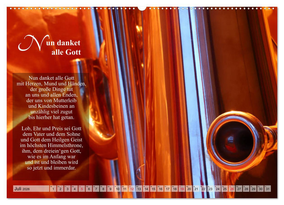 Lieder für Blechbläser (CALVENDO Premium Wandkalender 2026)