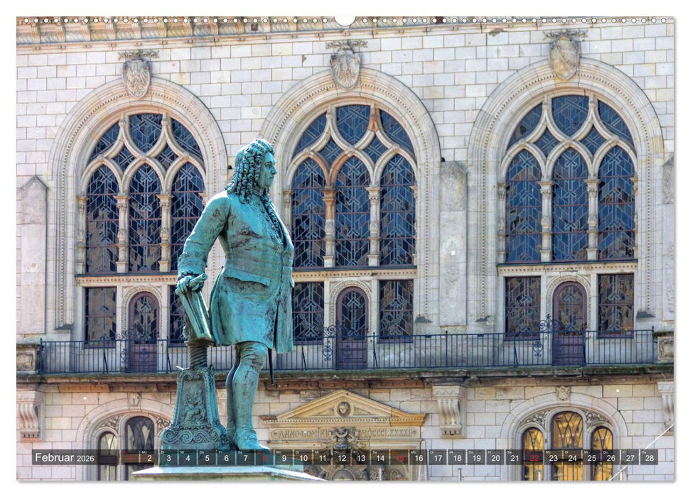 Unterwegs in Halle (CALVENDO Premium Wandkalender 2026)
