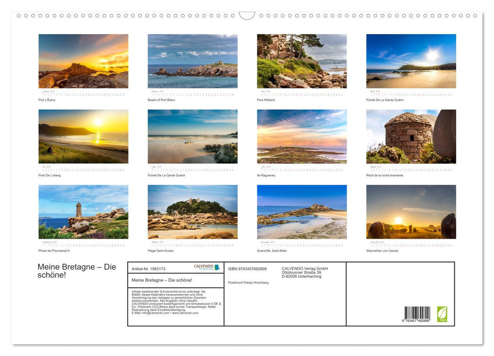 Meine Bretagne – Die schöne! (CALVENDO Wandkalender 2026)