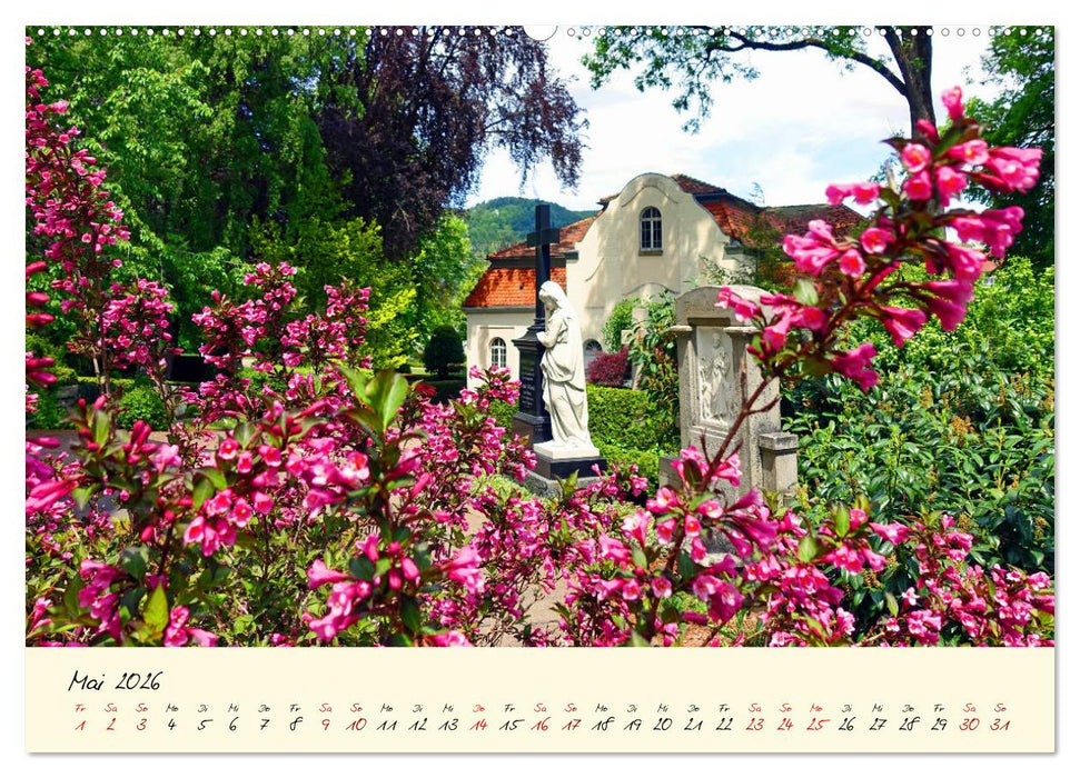 Friedhöfe - Orte der Ruhe und des Gedenkens (CALVENDO Wandkalender 2026)