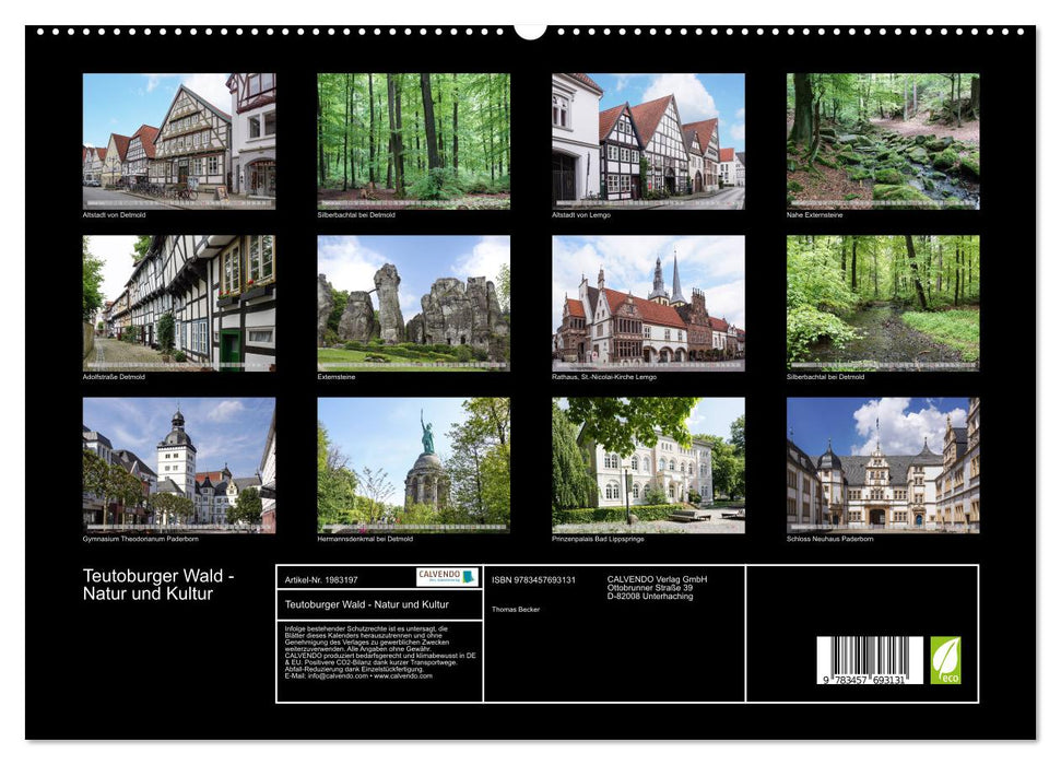Teutoburger Wald - Natur und Kultur (CALVENDO Premium Wandkalender 2026)
