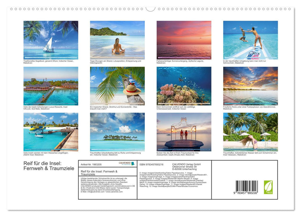Reif für die Insel: Fernweh & Traumziele (CALVENDO Wandkalender 2026)