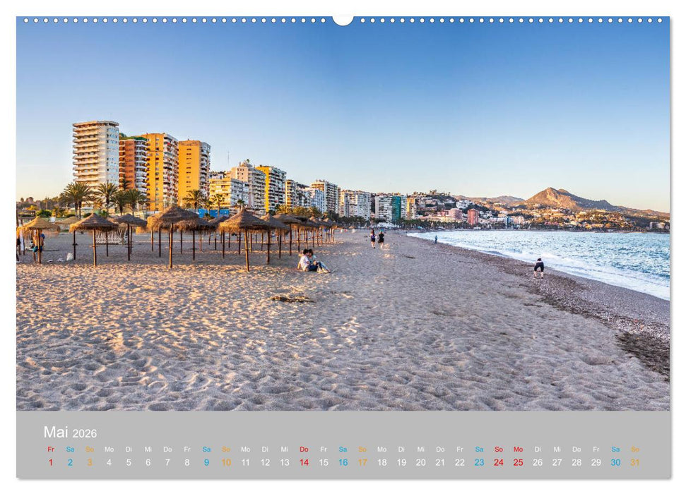Malaga - andalusische Mittelmeerküste (CALVENDO Premium Wandkalender 2026)