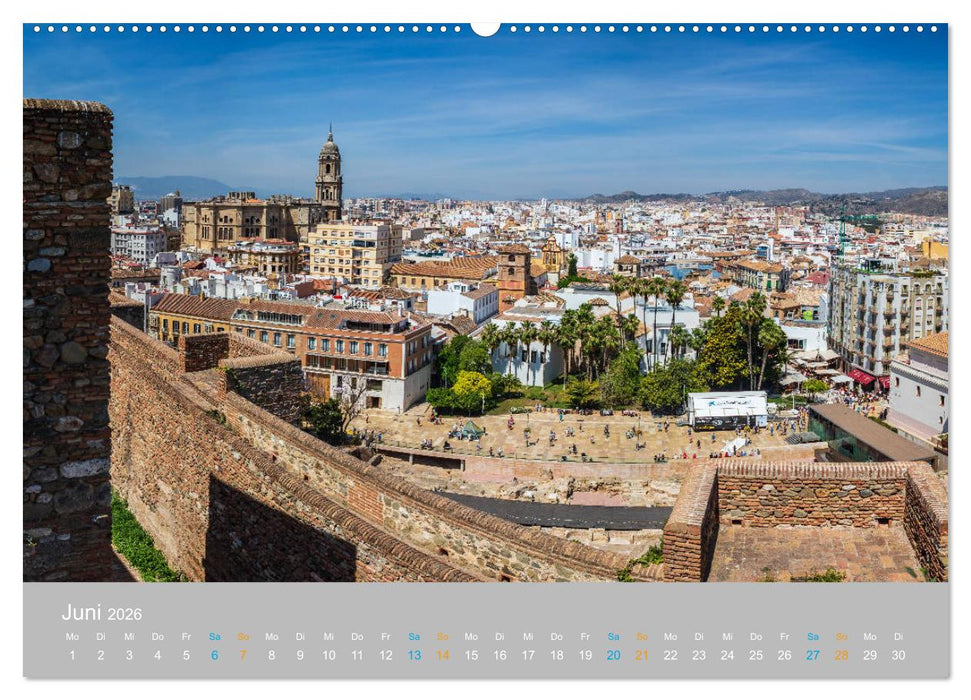 Malaga - andalusische Mittelmeerküste (CALVENDO Premium Wandkalender 2026)