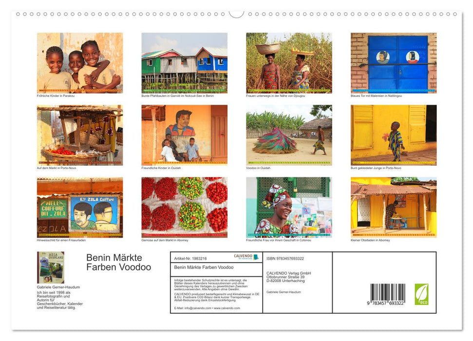 Benin Märkte Farben Voodoo (CALVENDO Premium Wandkalender 2026)