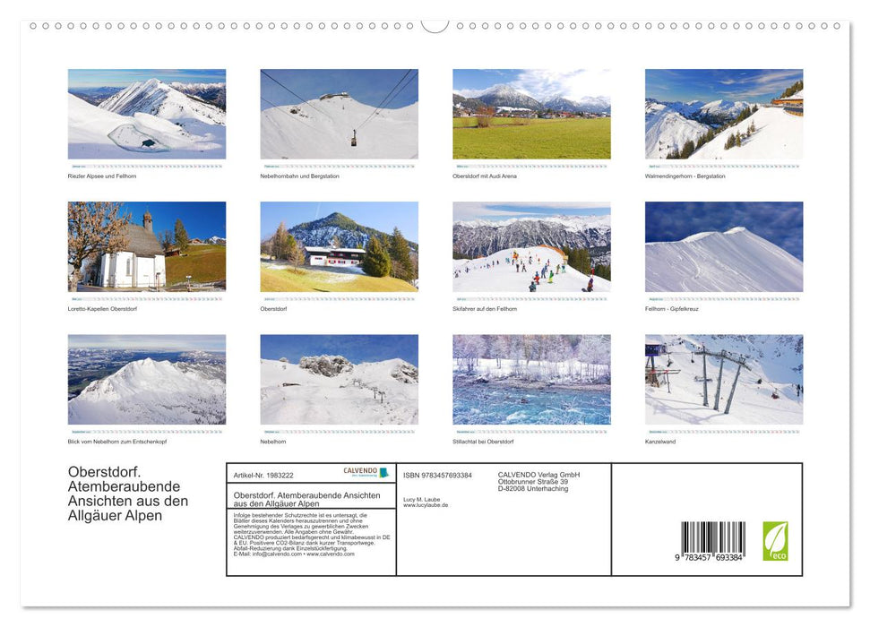 Oberstdorf. Atemberaubende Ansichten aus den Allgäuer Alpen (CALVENDO Premium Wandkalender 2026)